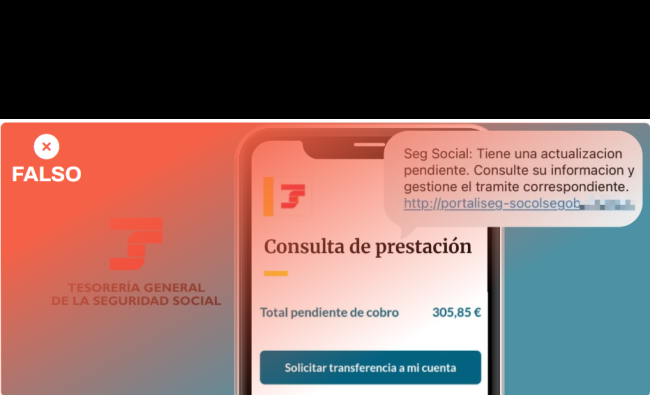 Cuidado: Hay un SMS fraudulento que simula ser enviado por la Seguridad...